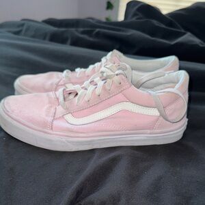 Vans Light Pink and White Sneakers